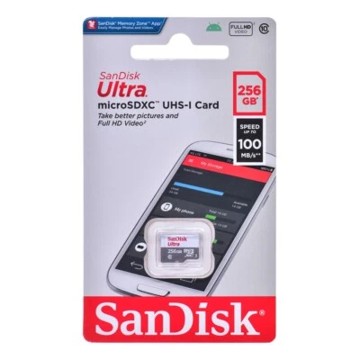 619659196516 SANDISK ULTRA microSDXC 256GB 100MB/s A1 CL10 UHS-I SanDisk - Bild 1 von 2