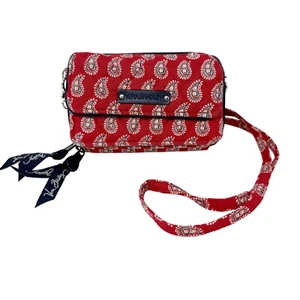 Bandolera Vera Bradley Todo en Uno Pequeña Bandana Roja Paisley - Imagen 1 de 11