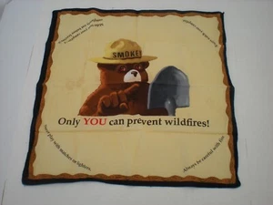 Vtg" Smokey The Bear Bandana Scarf Handkerchief Hanky Prevent Wildfires - Picture 1 of 2
