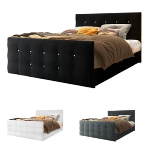 Boxspringbett Hotellbett KING mit Fußteil 140/160/180x200 Bett mit Bettkasten - Bild 1 von 9