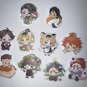 10 Haikyu Haikyuu Anime Manga Cute Kawaii Stickers Oikawa Kenma Nishinoya - Picture 1 of 5