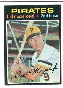 Bill Mazeroski Signed 1971 Topps Card / Autographed Pirates JSA