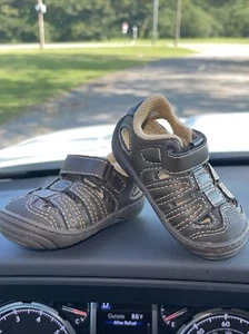 Surprize Stride Rite Shoes Sandals Sz 2 Infant Toddler Boys ACE Brown Fisherman  - Picture 1 of 21