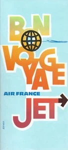 Bon voyage - Air France Jet 1961 - Brochure Caravelle - Boeing Intercontinental - Imagen 1 de 3
