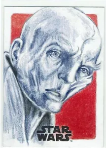 Star Wars Rise of Skywalker 2019 Topps 1/1 Artist Sketch Card Ashley Villers - Picture 1 of 2