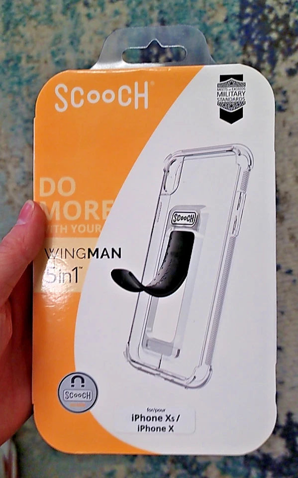 Scooch - iPHONE X / XS - Clear Protective Case - Wingman 5-in-1 Mount Stand Grip - Image 1 of 3
