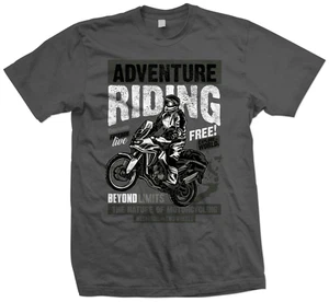 Adventure Biker T Shirt, Motorcycle Touring T Shirt, Adventure Motorcycling Tee - Picture 1 of 5