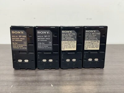 Baterias Sony genuínas 6V recarregáveis NP-66H, NP-77/H/HD - D34 - Imagem 1 de 3