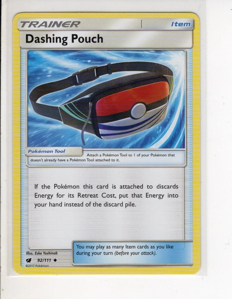 DASHING POUCH TRAINER CRIMSON INVASION SET POKEMON CARD 92/111 NM/M - Image 1 of 1