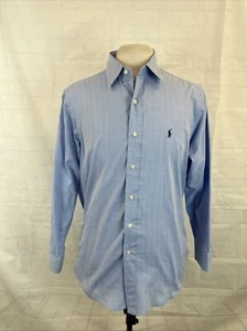 LOWELL Polo Ralph Lauren Men's Blue Striped Cotton Dress Shirt 15.5 - 32 $98 - Picture 1 of 9