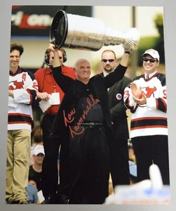 Lou Lamoriello Signed 11x14 Photo New Jersey Devils Cup Parade Autograph - Picture 1 of 1