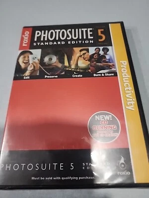 SEALED Roxio Photosuite Version 5 Standard Edition Productivity  Photo Suite - Image 1 of 4