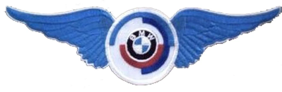 Big BMW Blue Wing Iron-On or Sew-On Embroidered Patch 12 x 4" (Inches) - Image 1 of 1