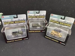 A9893 Corgi Fighting Machines Diecast Vehicles M3 Half Track/Willys Jeep/German - Picture 1 of 5