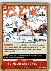 One Piece TCG Prelanzamiento Promo Inglés I'd Never Shoot You OP08-017 - Imagen 1 de 2