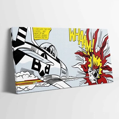 Roy Whaam! Pop Art Stretched Canvas Print Wall Decoration Art - Image 1 of 4