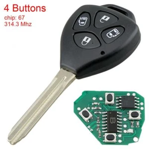 4 Buttons 314.4MHz Car Key Fob Fit for Toyota Alphard  2005 2006 2007 2008 2009 - Picture 1 of 9