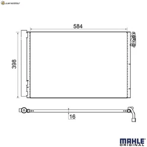 KONDENSATOR KLIMAANLAGE AC 413 001S FÜR BMW NISSAN N46B20E/B20CC/B20CB 2.0L 4cyl - Picture 1 of 9