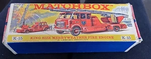 Matchbox Series King Size No 15 Merryweather Fire Engine Red Diecast Toy Vehicle - Picture 1 of 7