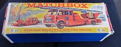 Matchbox Series King Size No 15 Merryweather Fire Engine Red Diecast Toy Vehicle - Image 1 of 4