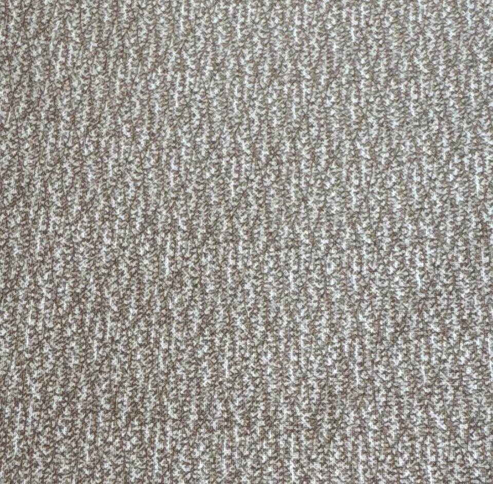 Vintage Brown & Beige Houndstooth Fabric 19x44 Inches Cotton - Image 1 of 4