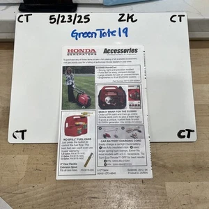 Honda Generator Accessories Manual 51ZT3604 - Picture 1 of 3