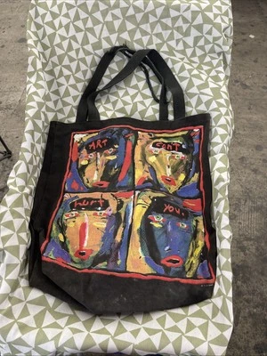 Bolso de lona Fred Babb Art Can't Hurt You años 90 H55 Foto 1 de 4