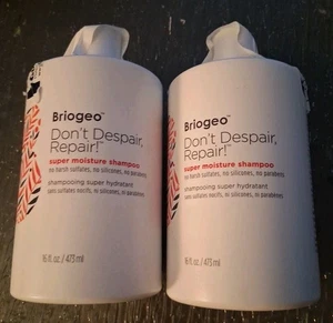 2xBriogeo Don’t Despair, Repair! Super Moisture Shampoo and Conditioner 16 oz - Picture 1 of 2