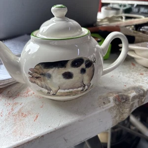 Bauernhof China. 1 Teekanne und 2 Teebeutelhalter - Bild 1 von 12