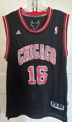 Pau Gasol #16 Chicago Bulls Adidas Jersey Swingman Custom Black NBA Men XL +2 - Image 1 of 4