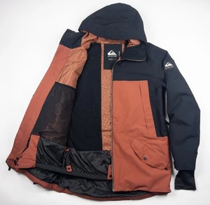Quiksilver Snow Ski Jacket Mens Medium Dryflight 15k Full Zip TR Ambition Orange - Picture 1 of 15