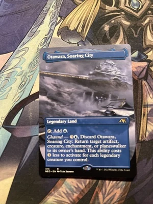 Otawara, Soaring City Borderless Showcase Magic The Gathering Kamigawa Neon NM - Image 1 of 2
