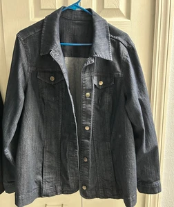 Croft & Barrow Denim Jacket 2X Women Stretch EUC! - Picture 1 of 2