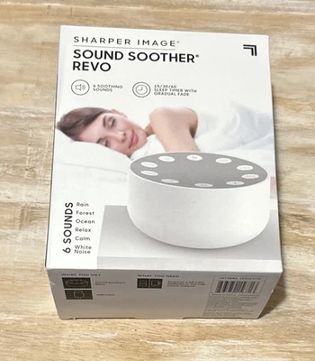 SHARPER IMAGE Sound Soother REVO 6 Soothing Sounds SLEEP TIMER Rain/Ocean/Calm - Image 1 of 4