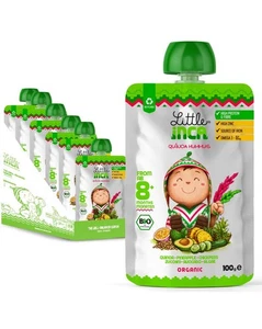 Little Inca | 8m+ Organic Quinoa Hummus Puree 100g | 12 x 100g BBE 11/24 REDUCED - Picture 1 of 6