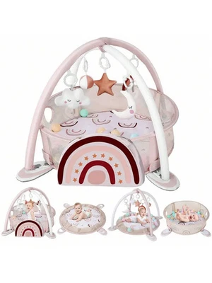 4-In-1 Baby Play Mat Baby Gym Tummy Time Mat For Floor Activity Gym Ball Pit - Image 1 of 4