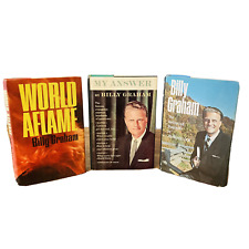 Book Club Edition Billy Graham 3 Book Lot, Christianity Evangelism Biography