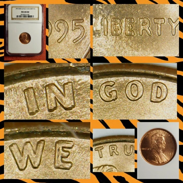 1995 Lincoln Cent Double Die Obverse NGC MS68RD Gem BU DDO full red beauty t195 - Image 1 of 4