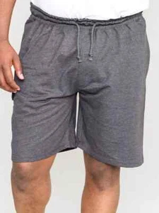 D555 Duke Big Mens Fleece Cotton Cargo Shorts Grey 2XL-8XL (KS2030) - Picture 1 of 4