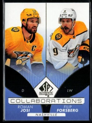 2022-23 SP Authentic Collaborations Blue #C-20 Roman Josi / Filip Forsberg - Image 1 of 2