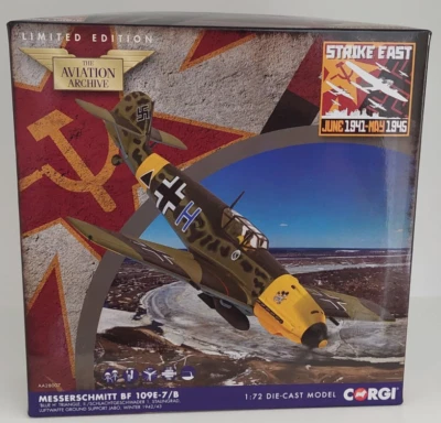 Corgi AA28007 Messerschmitt Bf109E-7/B 'Blue H' Triangle, II, Stalingrad 1942 - Image 1 of 4