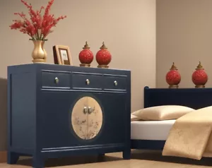 Cómoda aparador armario muebles vintage oriental chino asiático shabby - Imagen 1 de 7