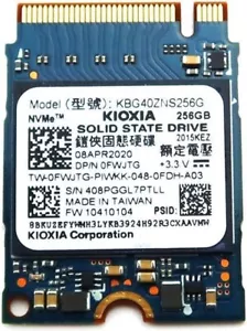 Toshiba Kioxia 256GB SSD NVMe M.2 2230 30mm Solid State Drive KBG40ZNS256G - Picture 1 of 1