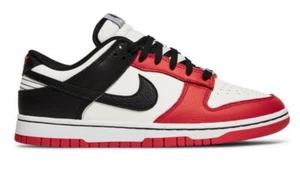 Nike Dunk Low EMB Black Red White Bulls x NBA 75th Anniversary DD3363-100 Men/GS - Picture 1 of 7