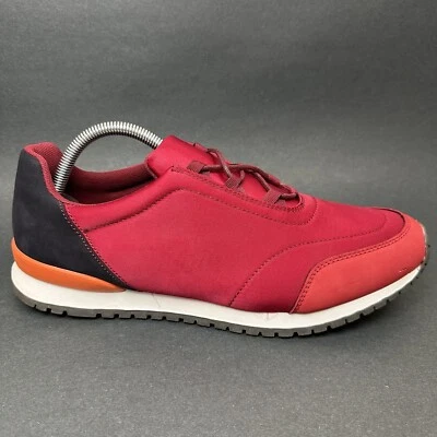 Zapatilla deportiva informal Perry Ellis metálica en contraste de cuero sintético roja talla 10,5 Foto 1 de 4