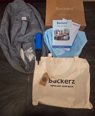 Backerz Balance Ball Chair Yoga Sitting Ball for Home Office B-SB-55 Dark Gray - Image 1 of 4