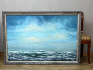 Hans Christian Petersen *1942 Esens Acrylgemälde 2006 Meeresstimmung II 132x92cm - Bild 1 von 8