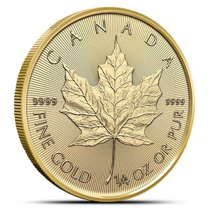 2025 1/4 oz Canadian Gold Maple Leaf Coin (BU) - Picture 1 of 2
