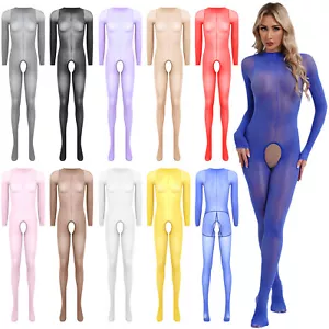 Women's Bodysuit Shows Rompers Compression Jumpsuit Club Leotard Sexy Nightwear - Picture 1 of 72