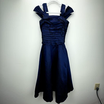 Scott McClintock Womens Fit & Flare Midi Party Dress SZ 6 Saphire Blue Sparkle - Image 1 of 4